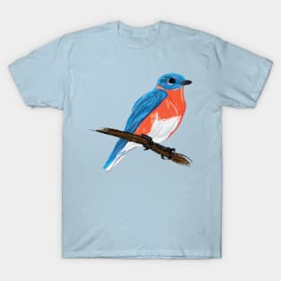 Cute Artwork of a Eastern Bluebird I T-Shirt